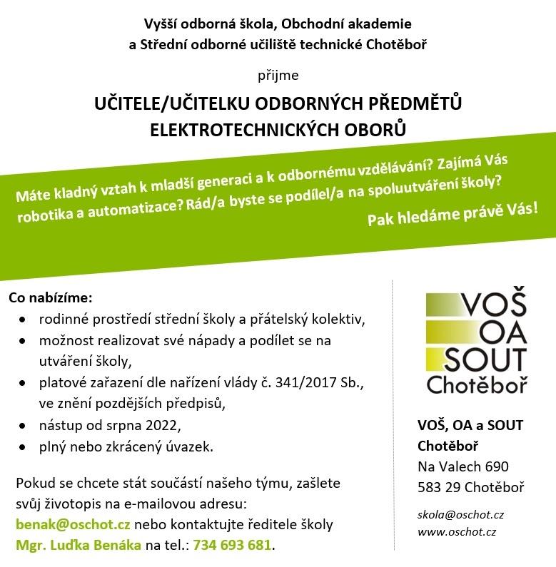 Inzerát-učitel-elektro-2022