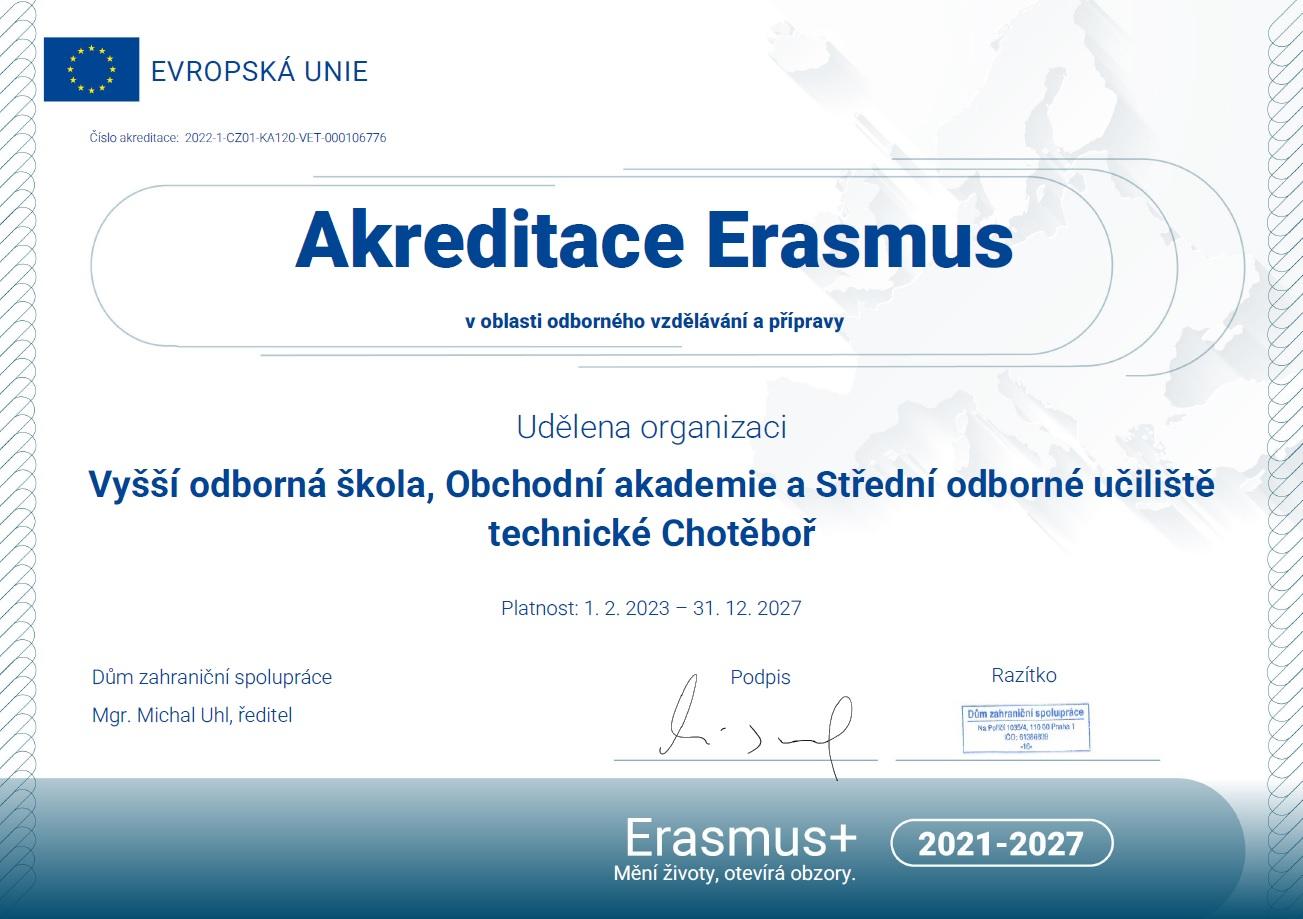 Akreditace Erasmus